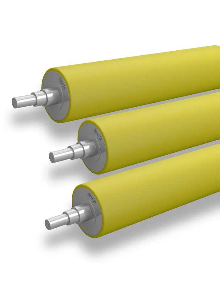 Nip rubber roll for tape manufacturing processes